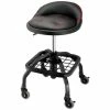 Promo 👏 Powerbuilt LOW-BACK CUSHION ROLLING SEAT-BLACK 240338 ✨