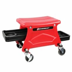 Hot Sale 👍 Powerbuilt HD COMPACT ROLLING SEAT W/ STORAGE TRAYS 240283 🎉